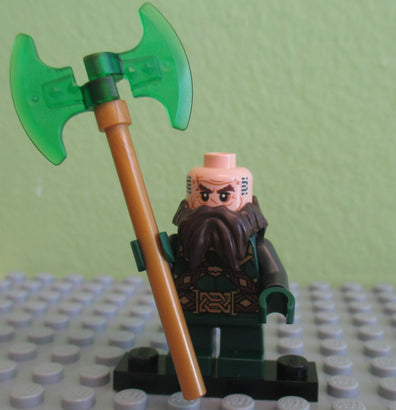 LEGO Minifigure-Dwalin the Dwarf - No Cape (79018)-The Hobbit and the Lord of the Rings / The Hobbit / The Battle of the Five Armies-LOR095-ACC1-Creative Brick Builders